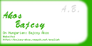 akos bajcsy business card
